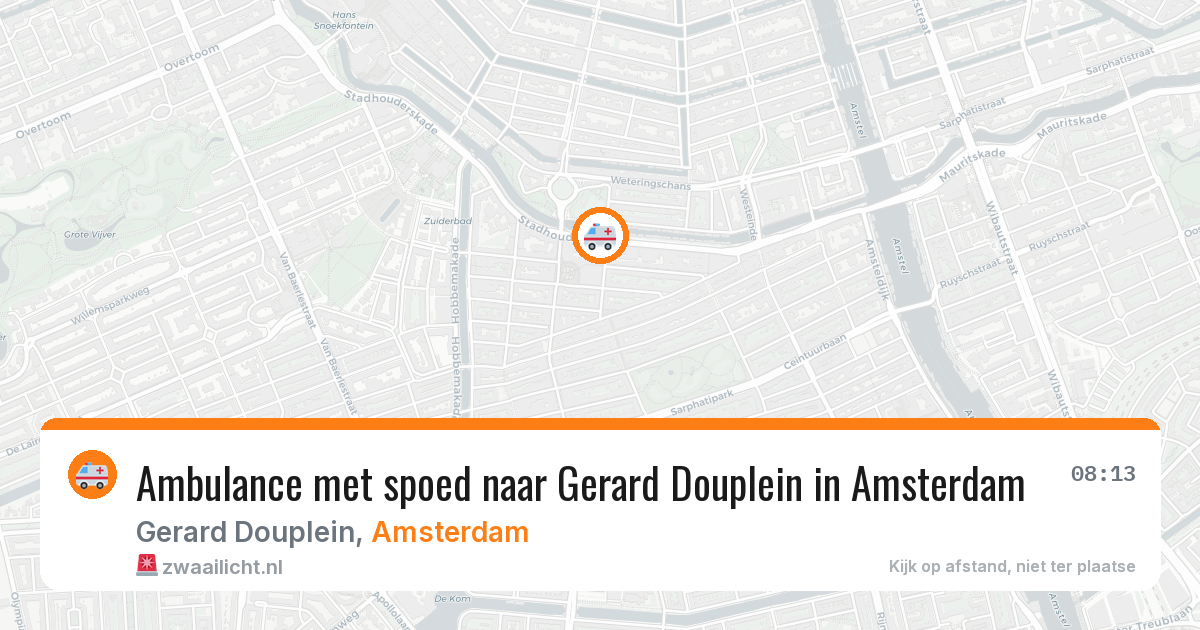 Ambulance met spoed naar Gerard Douplein in Amsterdam — 21 mei 2026