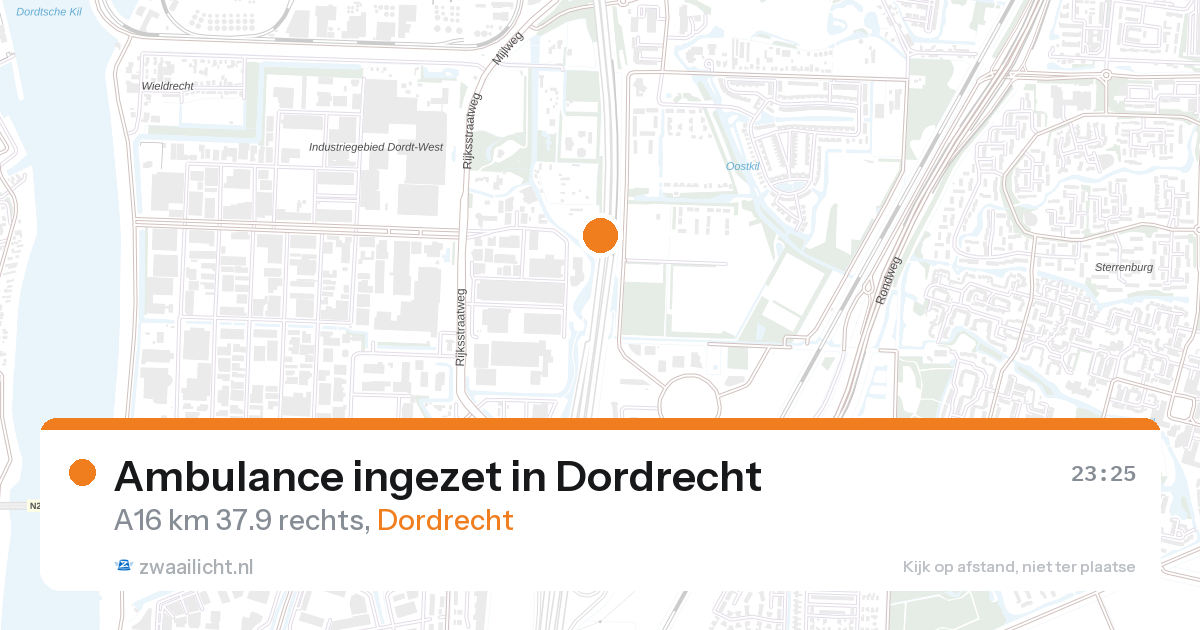 Ambulance ingezet in Dordrecht — 26 aug 2026