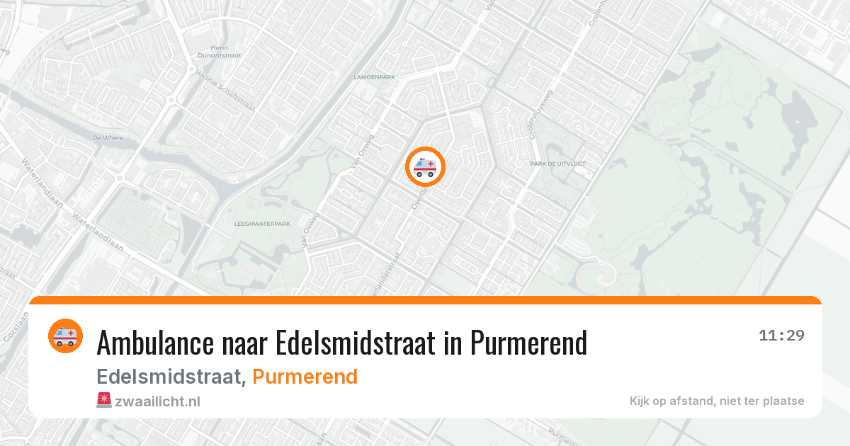 Ambulance naar Edelsmidstraat in Purmerend — 22 jul 2026