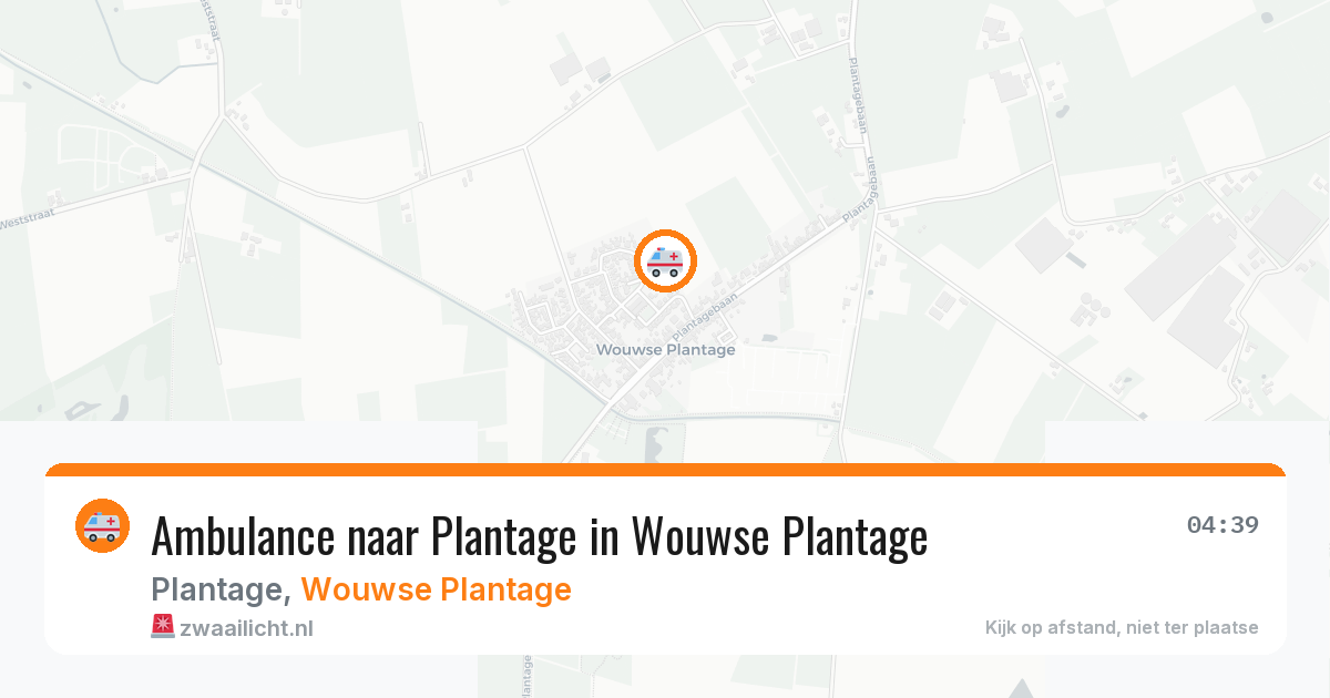 Ambulance naar Plantage in Wouwse Plantage — 2 apr 2026