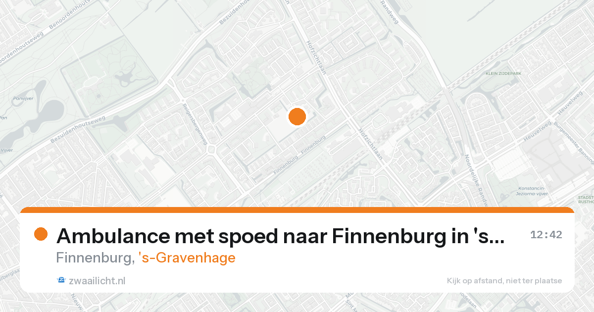 Ambulance met spoed naar Finnenburg in 's-Gravenhage — 24 aug 2026