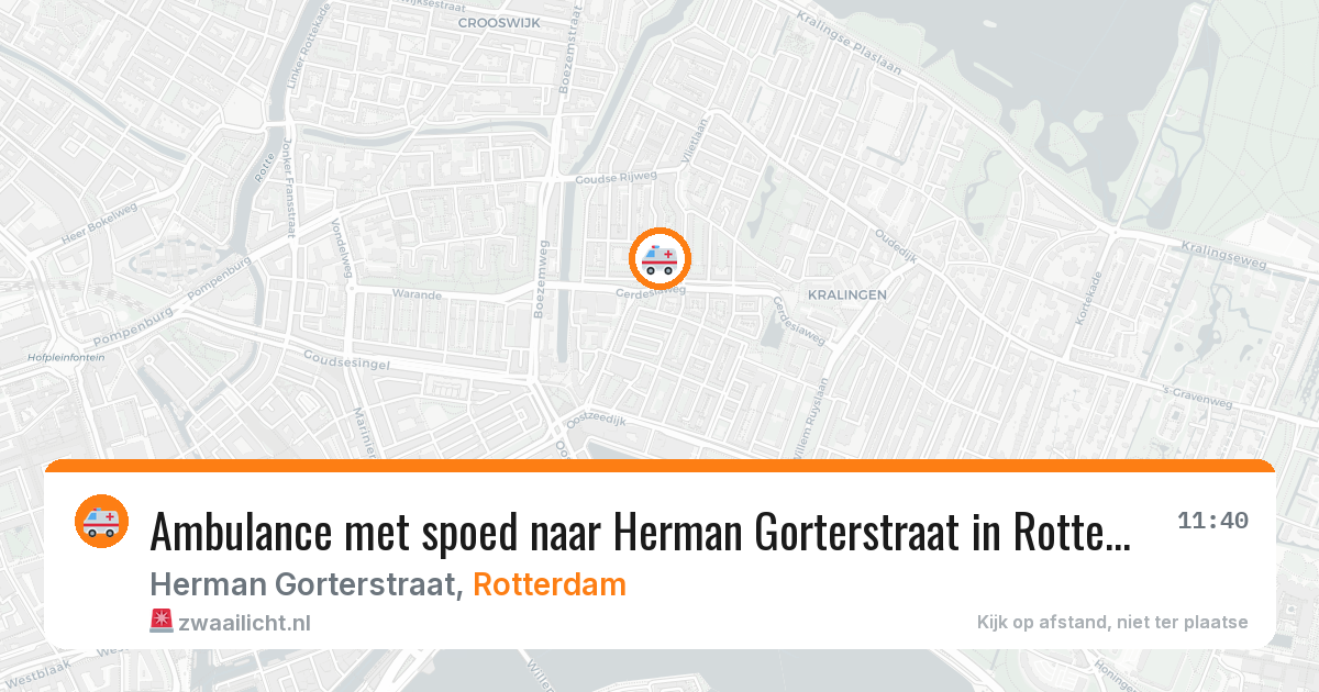 Ambulance met spoed naar Herman Gorterstraat in Rotterdam — 7 jul 2026