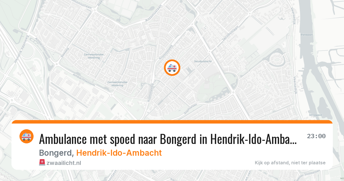 Ambulance met spoed naar Bongerd in Hendrik-Ido-Ambacht — 29 jun 2026