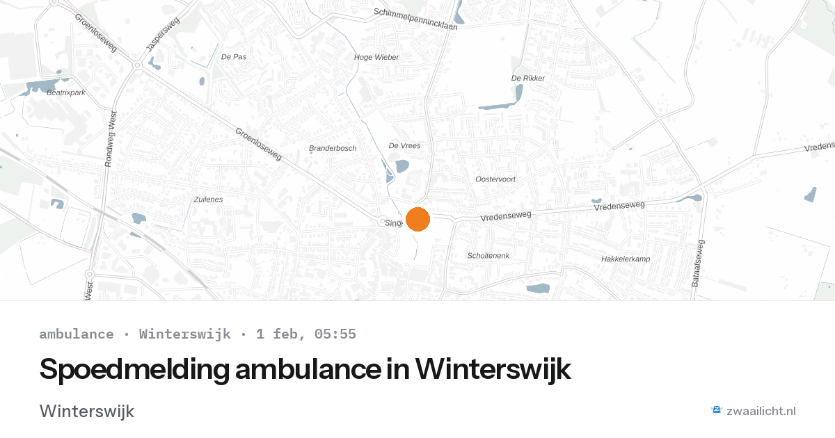 Spoedmelding ambulance in Winterswijk — 1 feb 2026