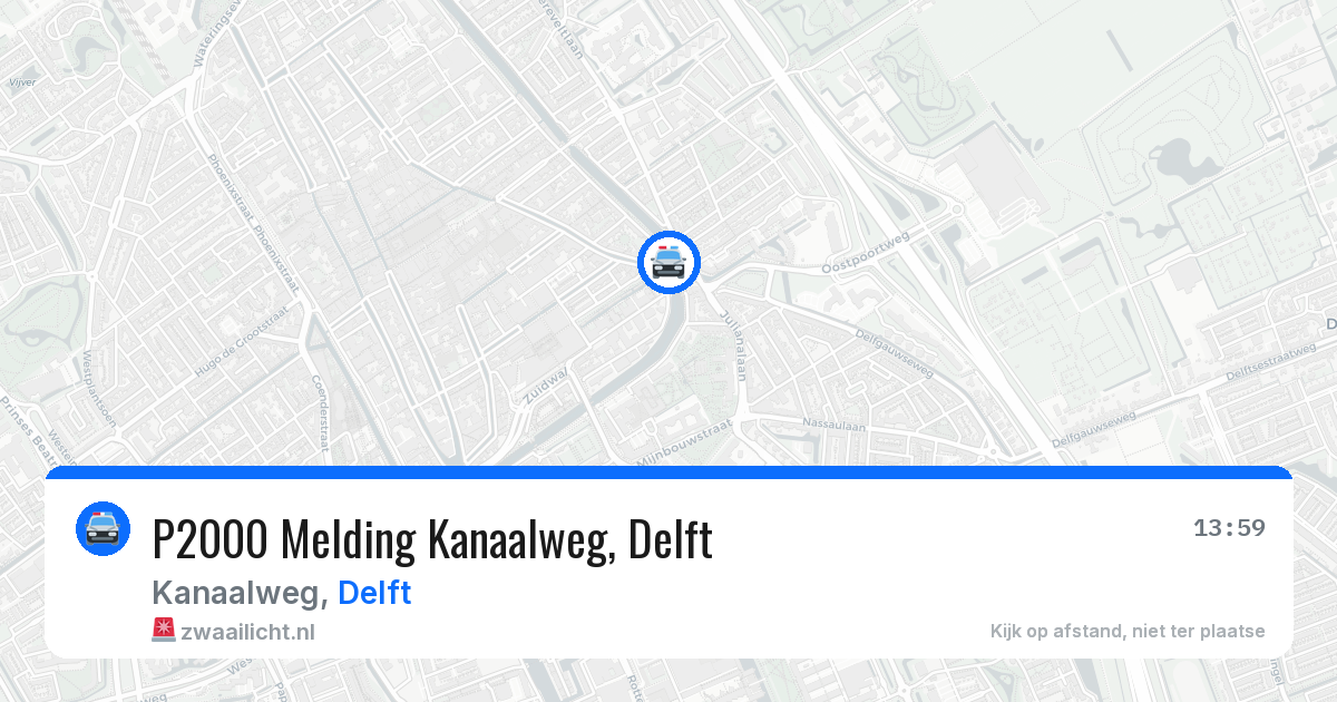P2000 Melding Kanaalweg, Delft — 1 mei 2026
