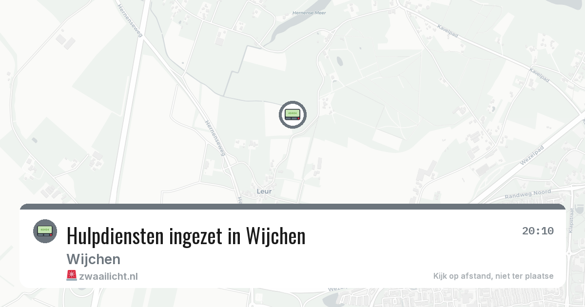 Hulpdiensten ingezet in Wijchen — 22 apr 2026 | 🚨 Zwaailicht.nl