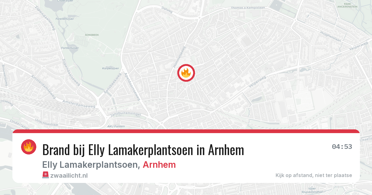 Brand bij Elly Lamakerplantsoen in Arnhem — 25 jun 2026