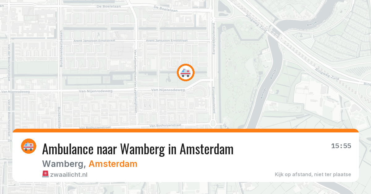 Ambulance naar Wamberg in Amsterdam — 14 aug 2026