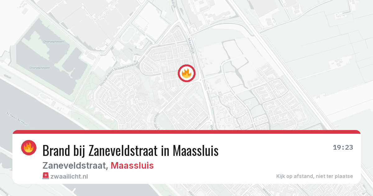 Brand bij Zaneveldstraat in Maassluis — 27 jun 2026