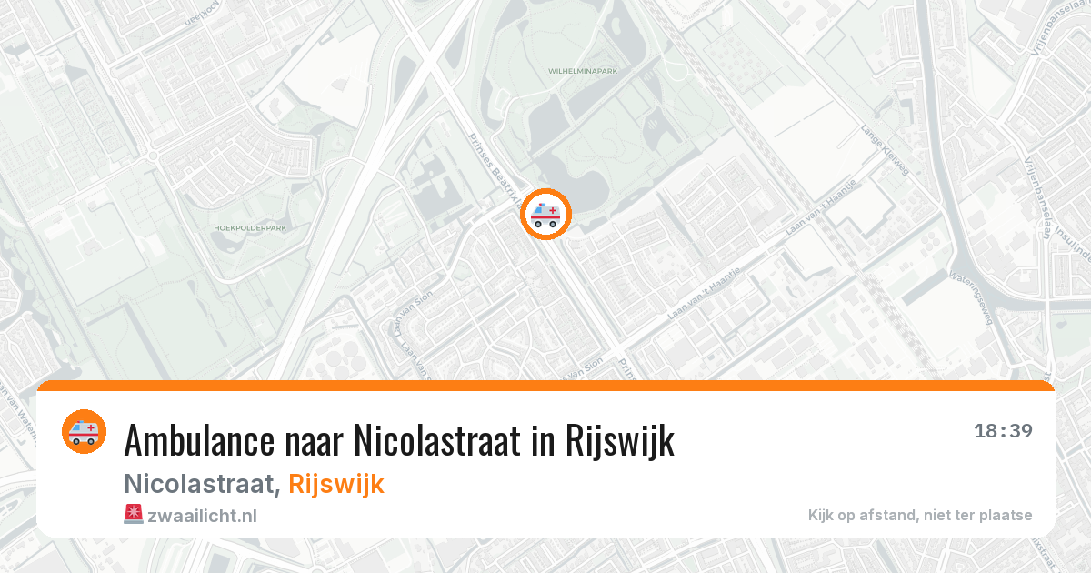 Ambulance naar Nicolastraat in Rijswijk — 26 mei 2026