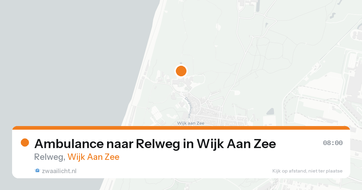 Ambulance naar Relweg in Wijk Aan Zee — 13 aug 2026