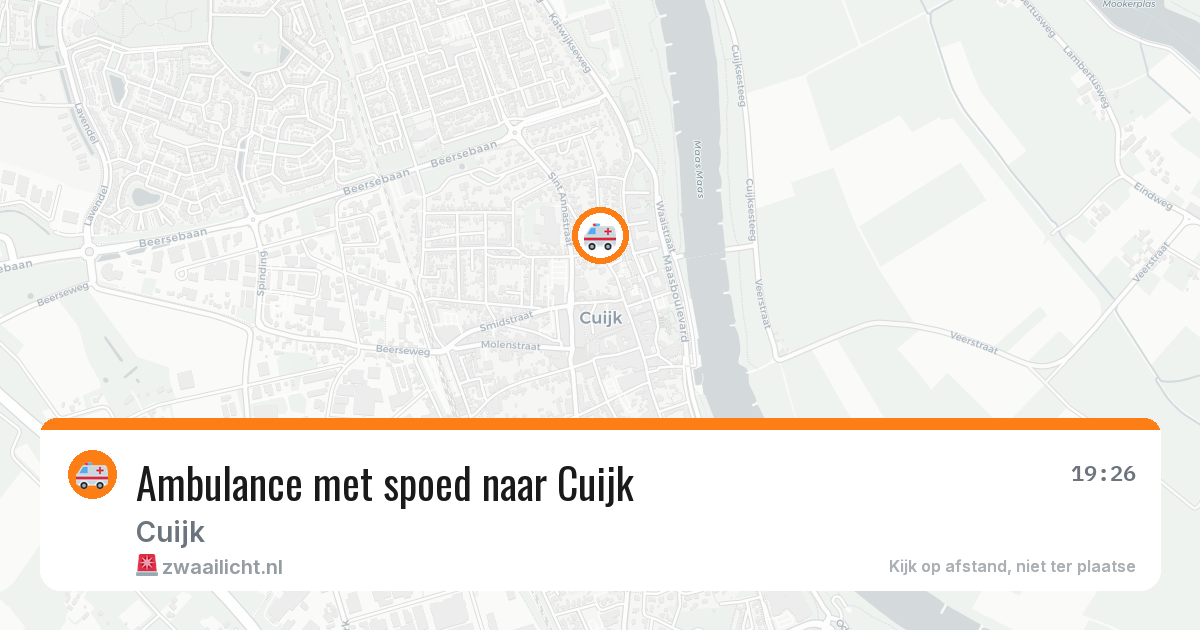 Ambulance met spoed naar Cuijk — 27 feb 2026 | 🚨 Zwaailicht.nl