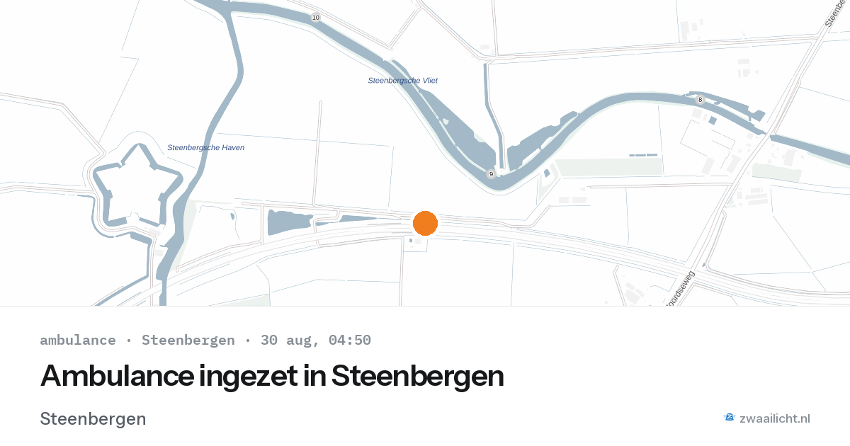Ambulance ingezet in Steenbergen — 30 aug 2026