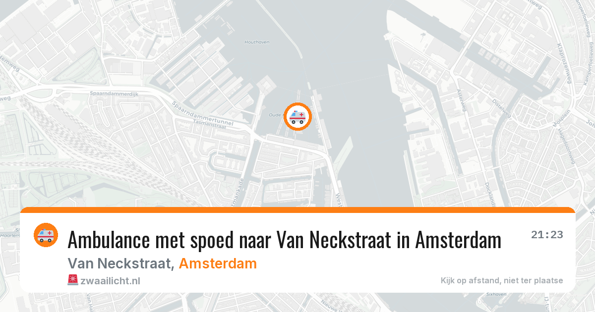 Ambulance met spoed naar Van Neckstraat in Amsterdam — 16 mei 2026