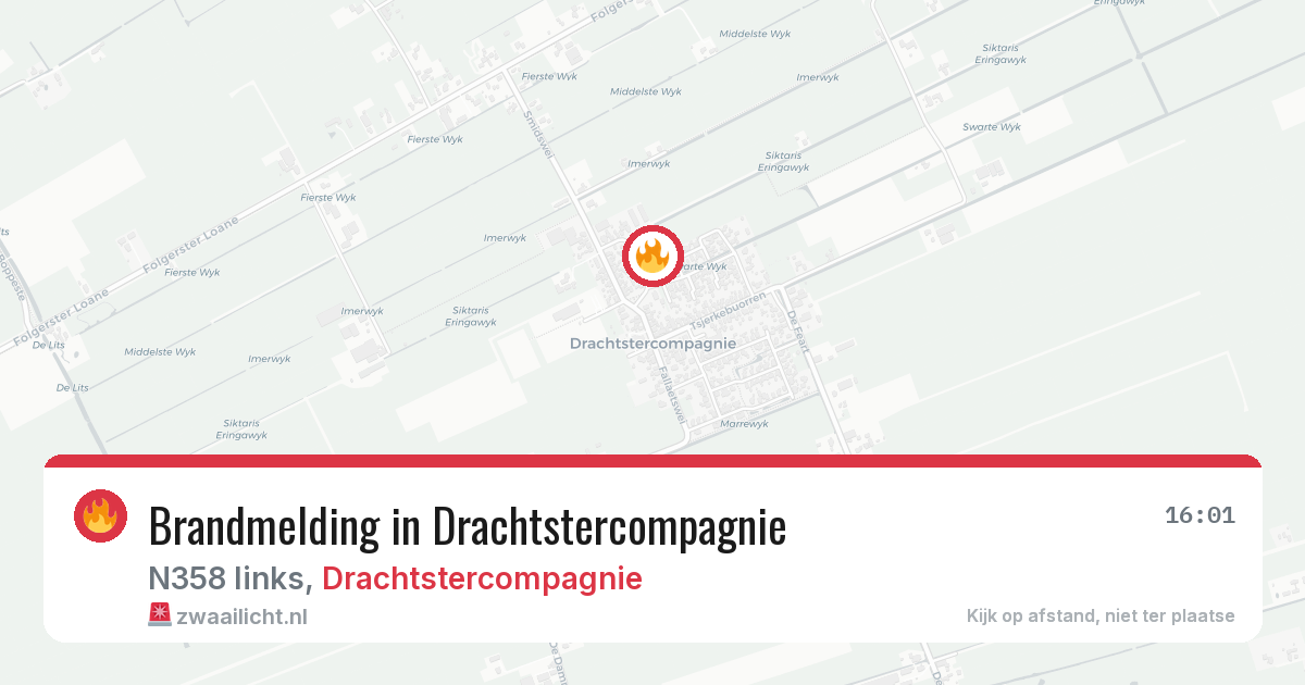 Brandmelding in Drachtstercompagnie — 19 jan 2026