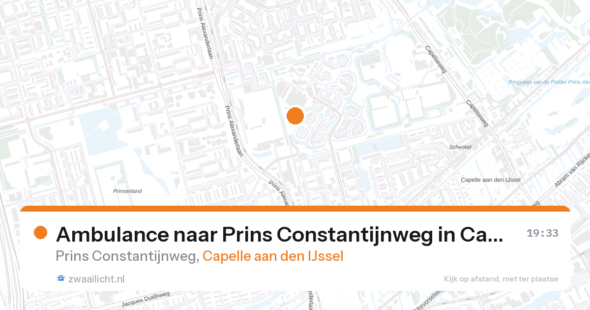 Ambulance naar Prins Constantijnweg in Capelle aan den IJssel — 16 jul 2026