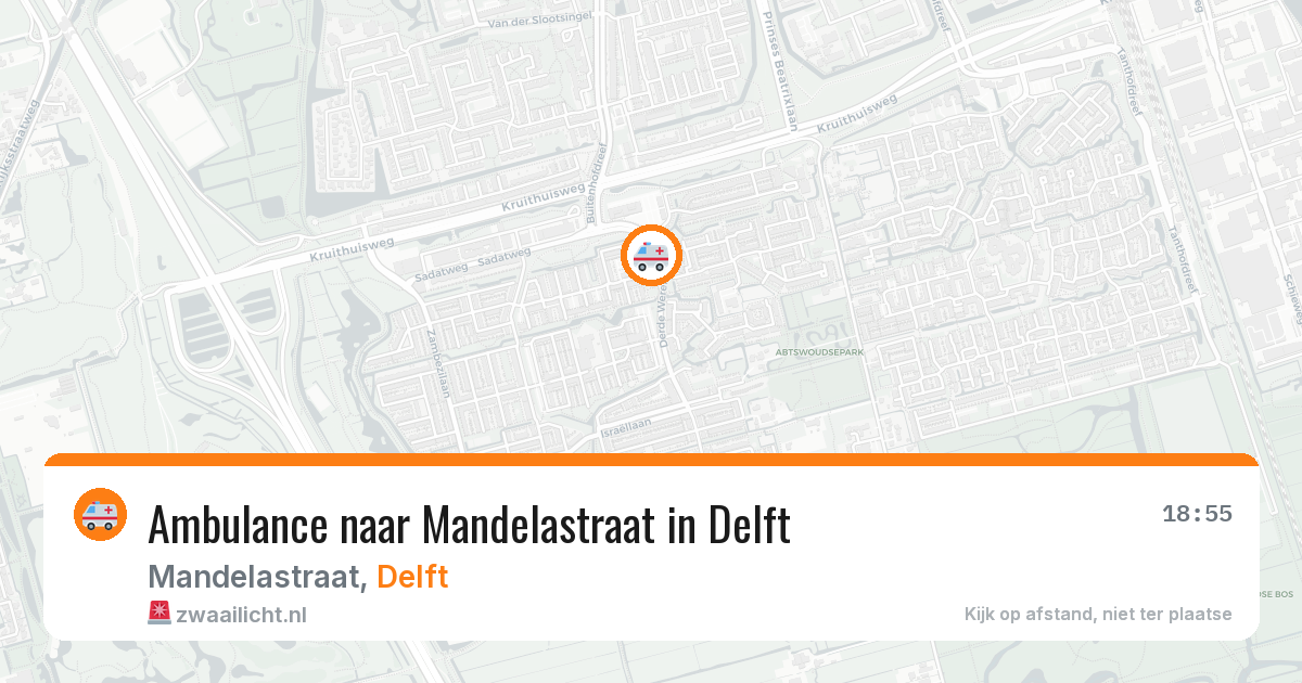 Ambulance naar Mandelastraat in Delft — 30 mei 2026