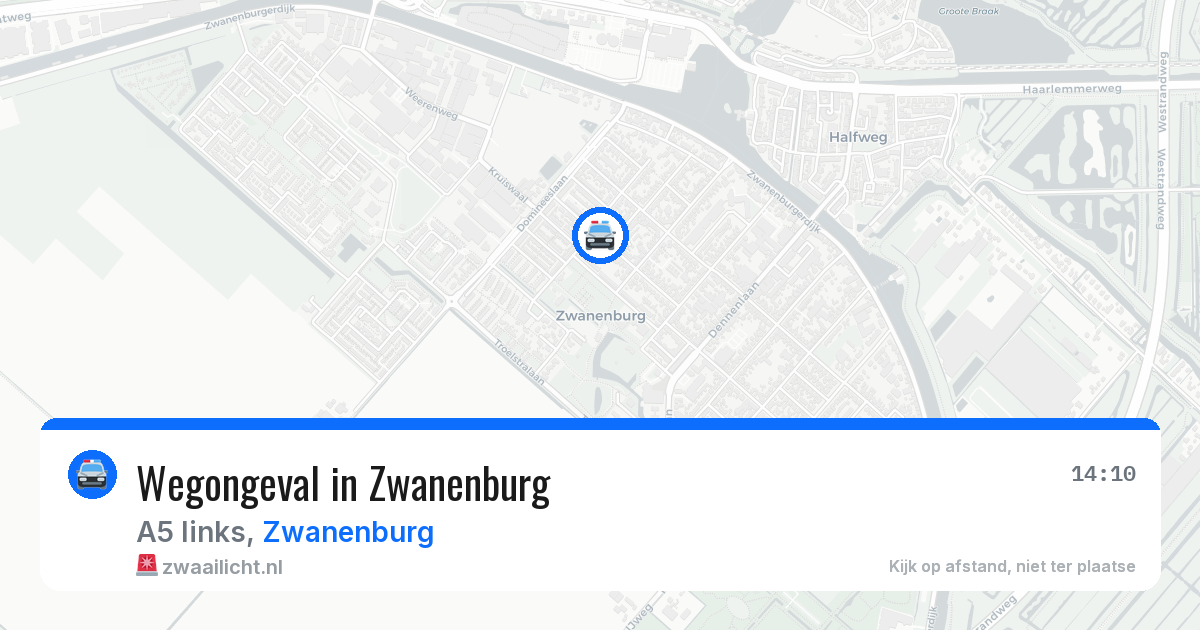 Wegongeval in Zwanenburg — 15 jun 2026