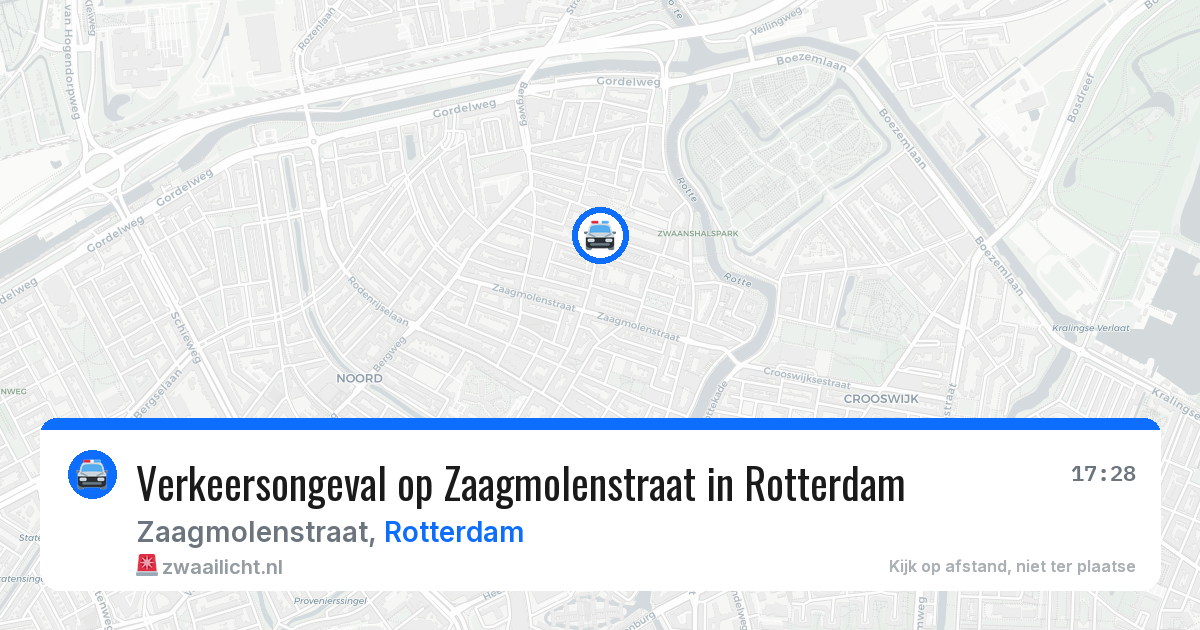Verkeersongeval op Zaagmolenstraat in Rotterdam — 5 apr 2026