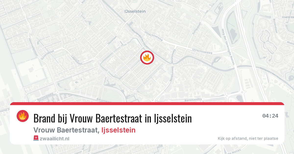 Brand bij Vrouw Baertestraat in Ijsselstein — 1 jul 2026