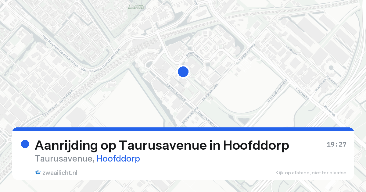 Aanrijding op Taurusavenue in Hoofddorp — 18 aug 2026