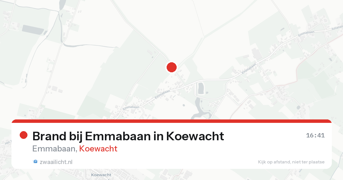 Brand bij Emmabaan in Koewacht — 12 aug 2026