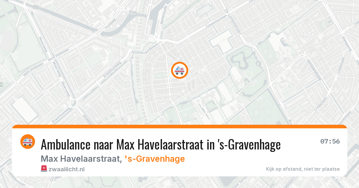 Ambulance naar Max Havelaarstraat in 's-Gravenhage — 14 jul 2026