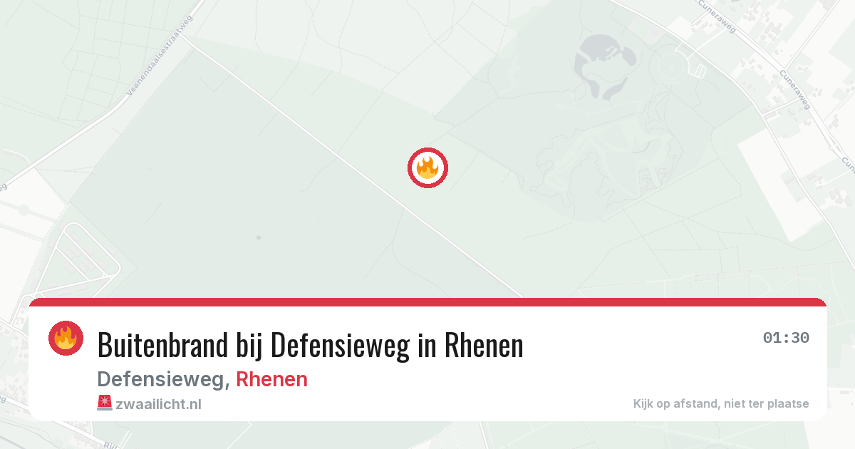 Buitenbrand bij Defensieweg in Rhenen — 13 aug 2026