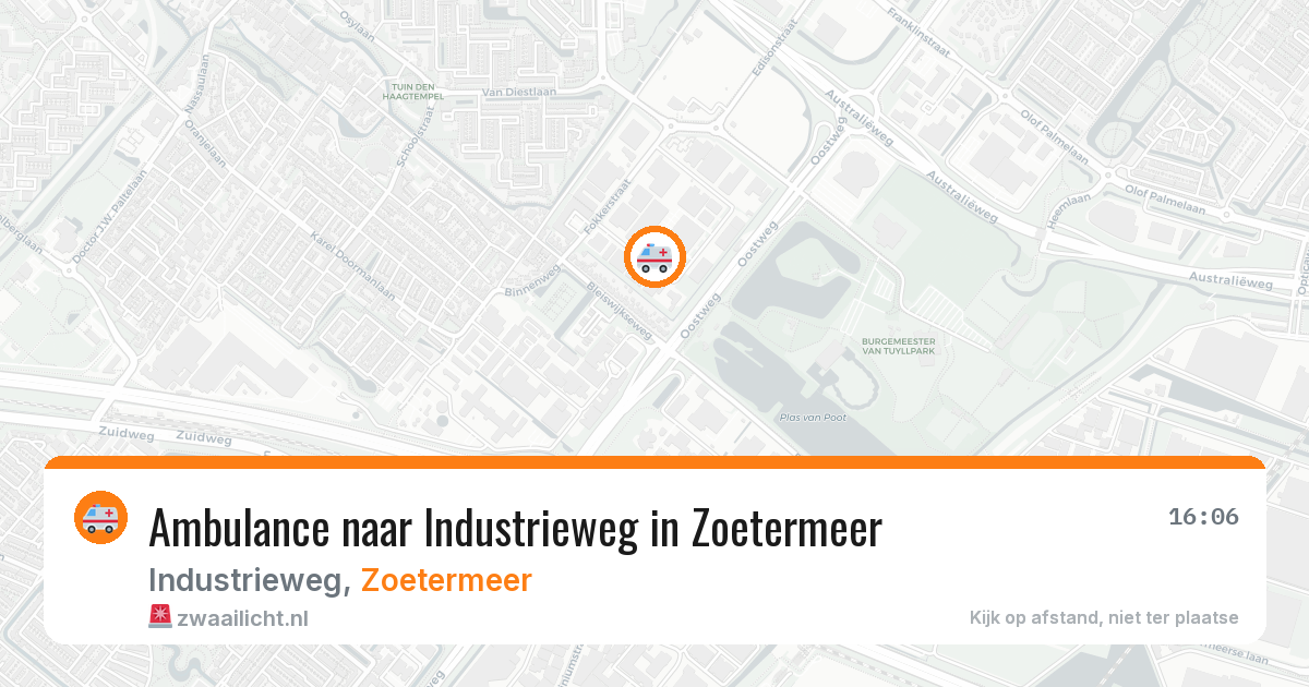 Ambulance naar Industrieweg in Zoetermeer — 9 jul 2026
