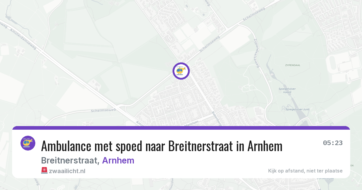 Ambulance met spoed naar Breitnerstraat in Arnhem — 12 aug 2026