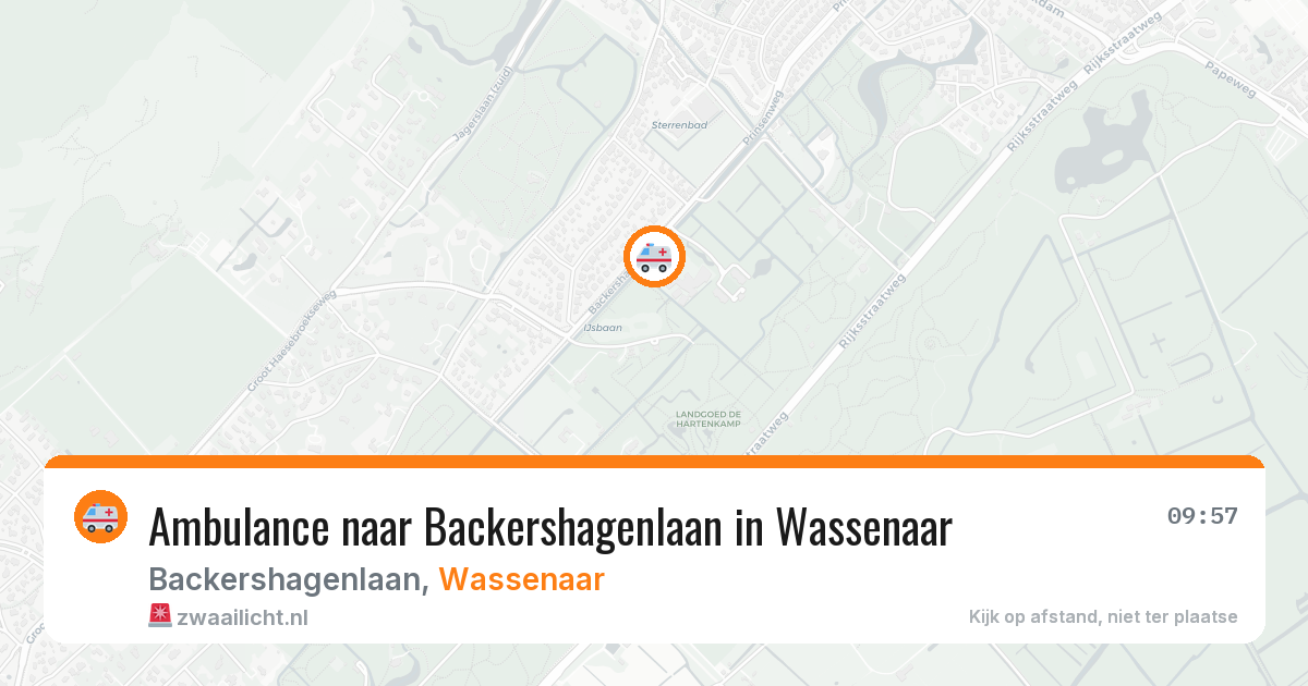 Ambulance naar Backershagenlaan in Wassenaar — 10 jun 2026