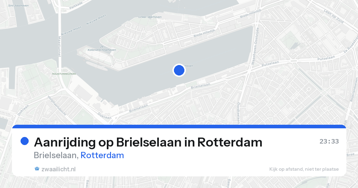 Aanrijding op Brielselaan in Rotterdam — 23 aug 2026