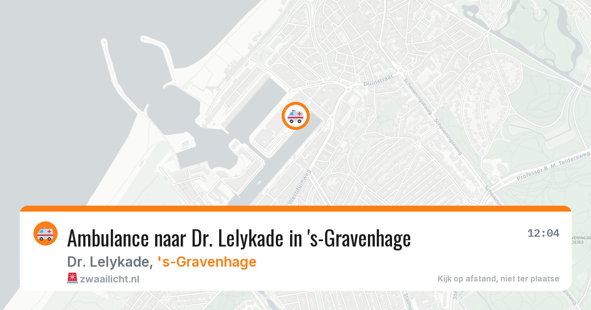 Ambulance naar Dr. Lelykade in 's-Gravenhage — 13 aug 2026