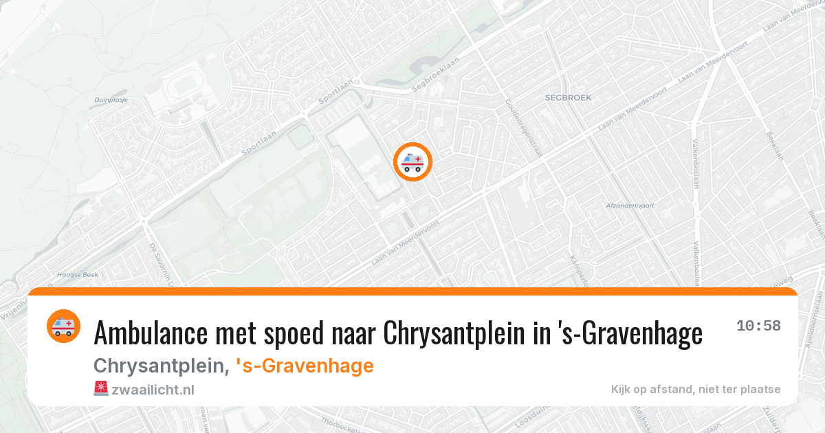 Ambulance met spoed naar Chrysantplein in 's-Gravenhage — 7 aug 2026