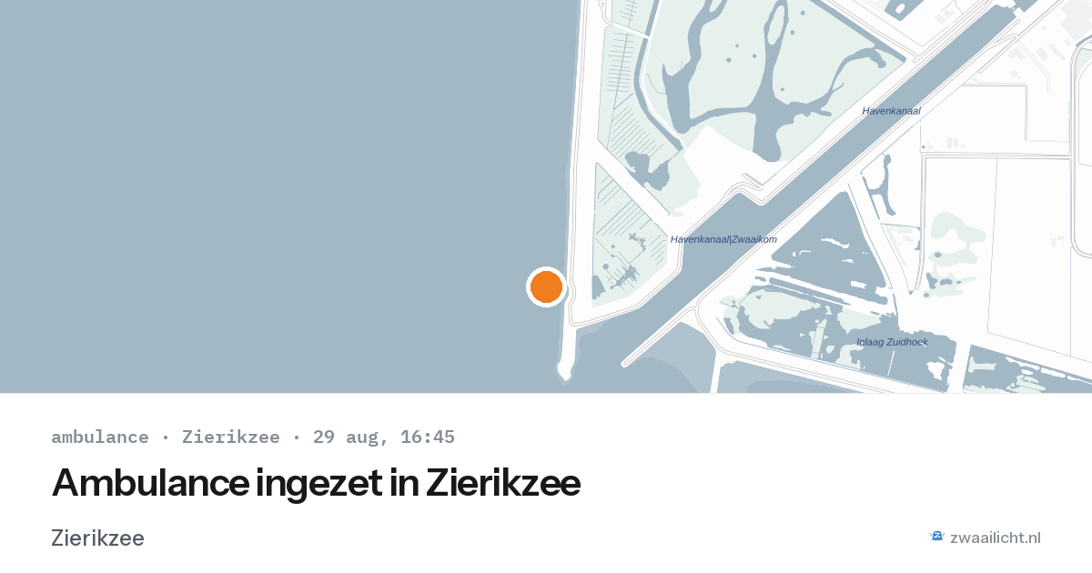 Ambulance ingezet in Zierikzee — 29 aug 2026