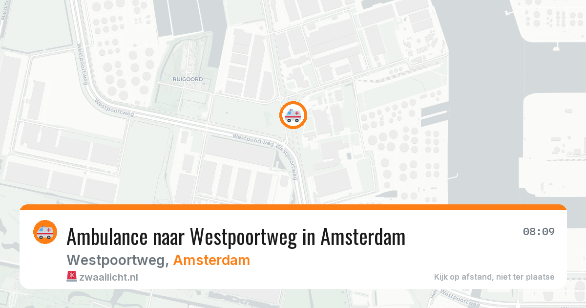 Ambulance naar Westpoortweg in Amsterdam — 13 aug 2026