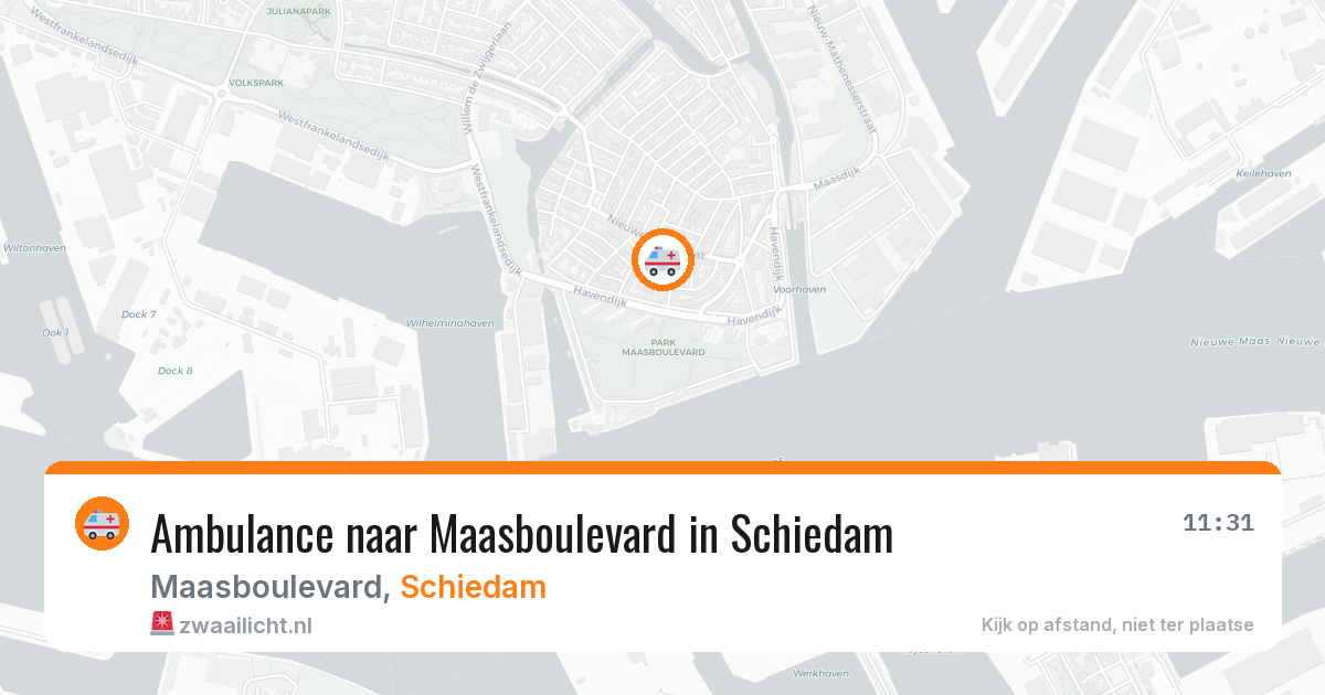 Ambulance naar Maasboulevard in Schiedam — 29 jan 2026