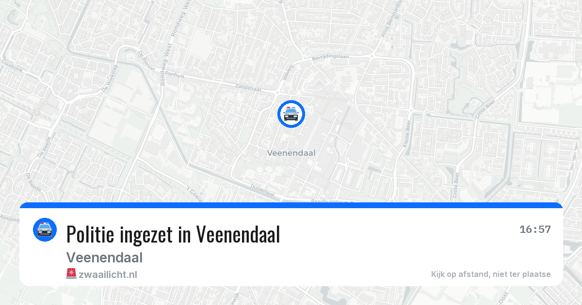 Politie ingezet in Veenendaal — 19 jun 2026 | 🚨 Zwaailicht.nl