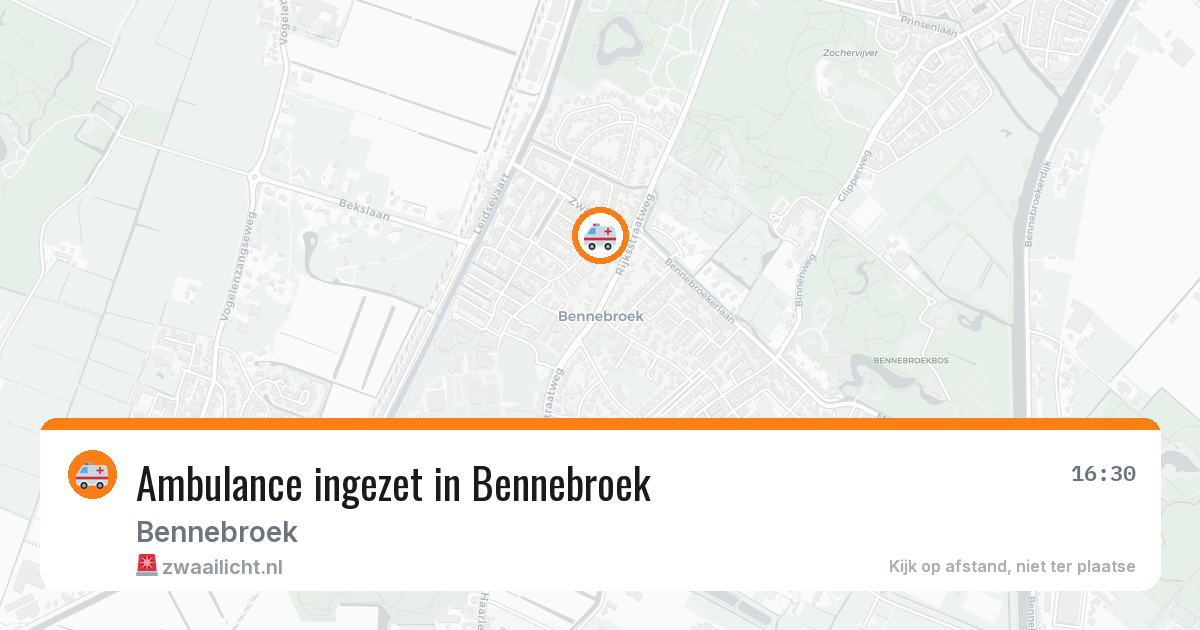 Ambulance ingezet in Bennebroek — 23 mrt 2026