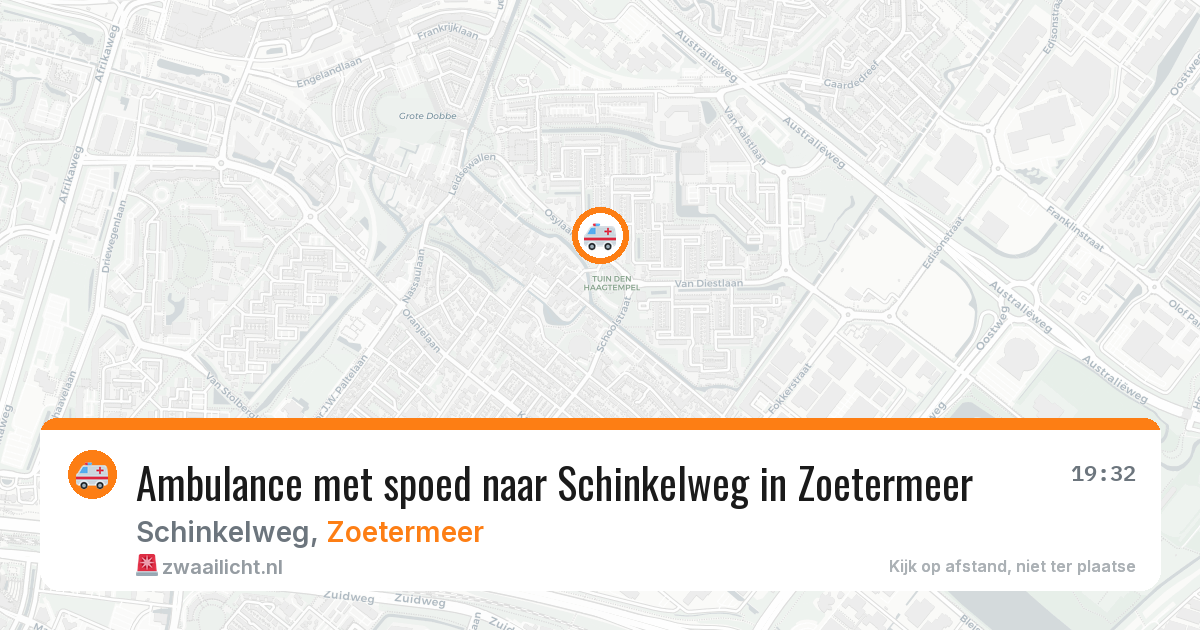 Ambulance met spoed naar Schinkelweg in Zoetermeer — 10 jul 2026
