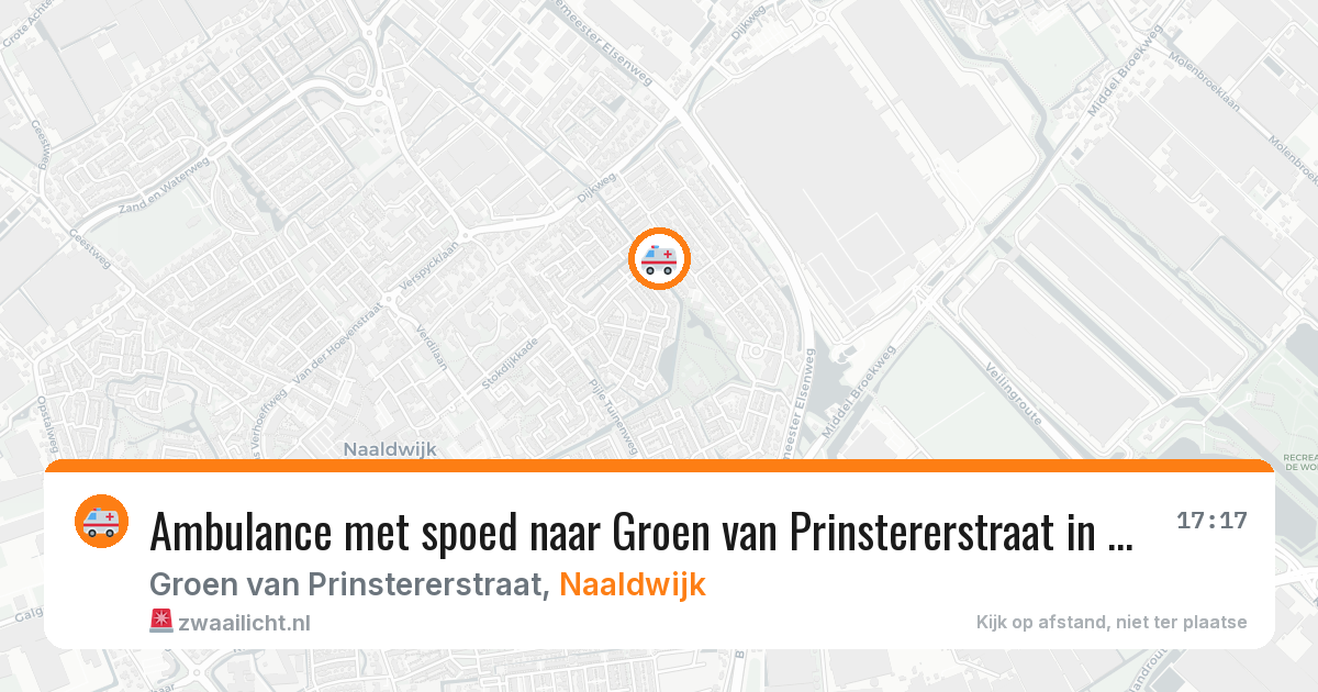Ambulance met spoed naar Groen van Prinstererstraat in Naaldwijk — 30 mrt 2026