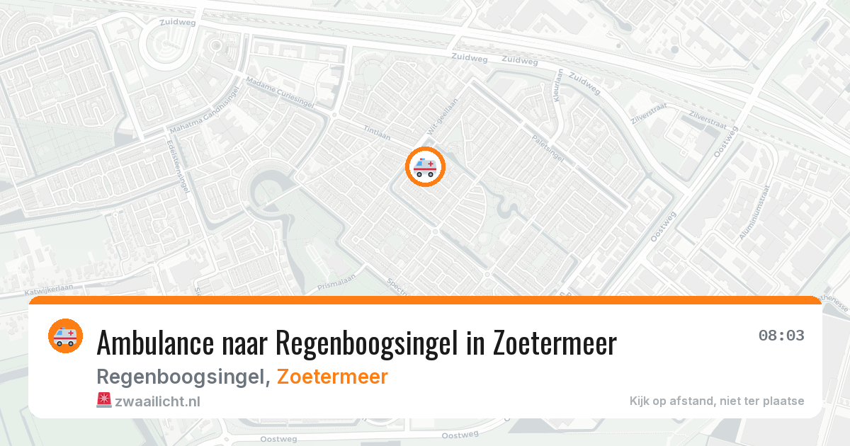 Ambulance naar Regenboogsingel in Zoetermeer — 19 mrt 2026