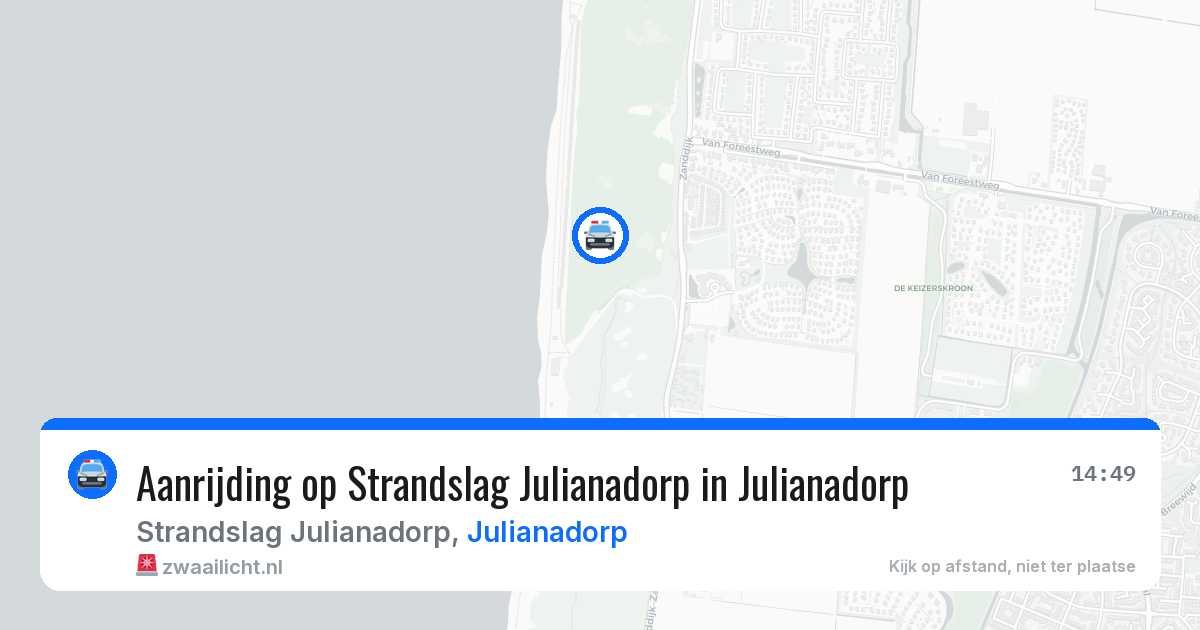 Aanrijding op Strandslag Julianadorp in Julianadorp — 1 aug 2026