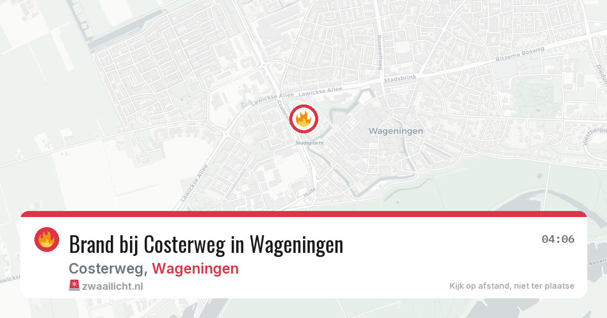 Brand bij Costerweg in Wageningen — 19 jun 2026