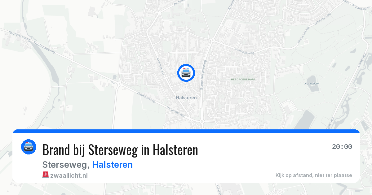 Brand bij Sterseweg in Halsteren — 20 apr 2026