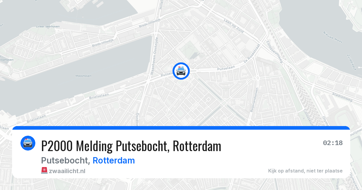 P2000 Melding Putsebocht, Rotterdam — 29 jan 2026