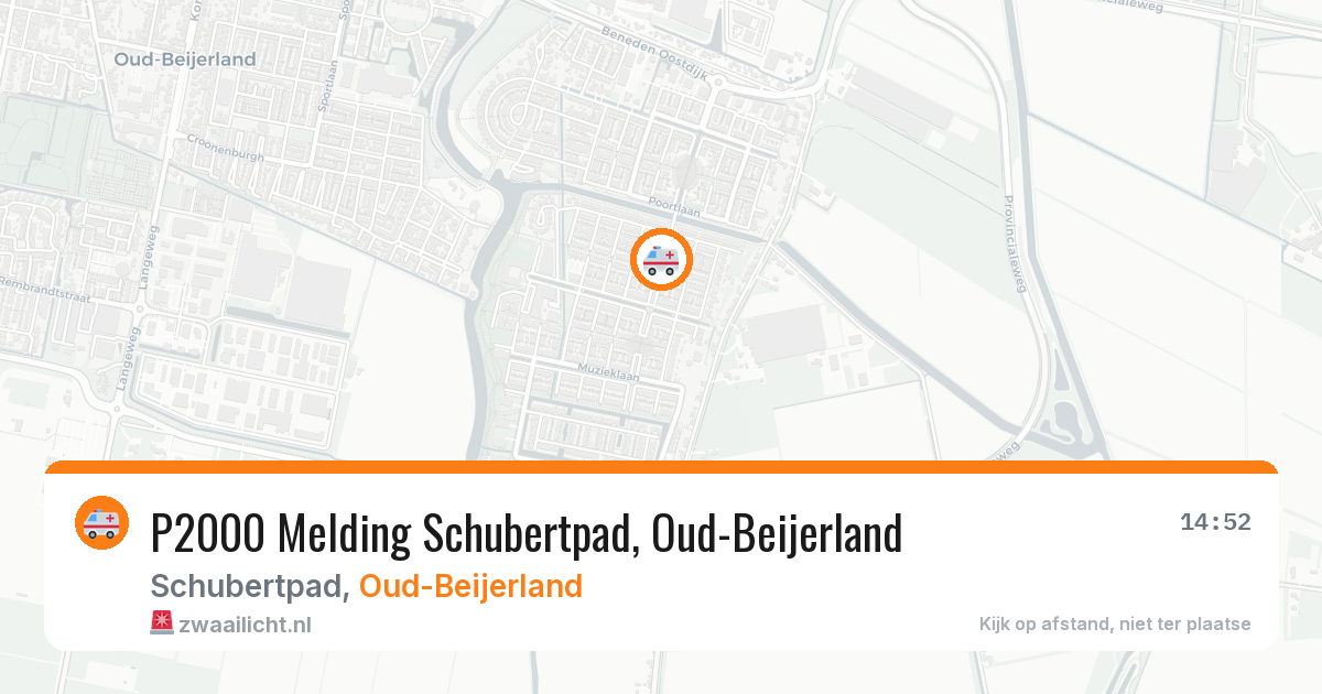 P2000 Melding Schubertpad, Oud-Beijerland — 28 feb 2026