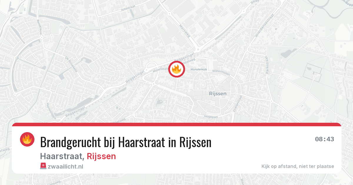Brandgerucht bij Haarstraat in Rijssen — 30 jul 2026