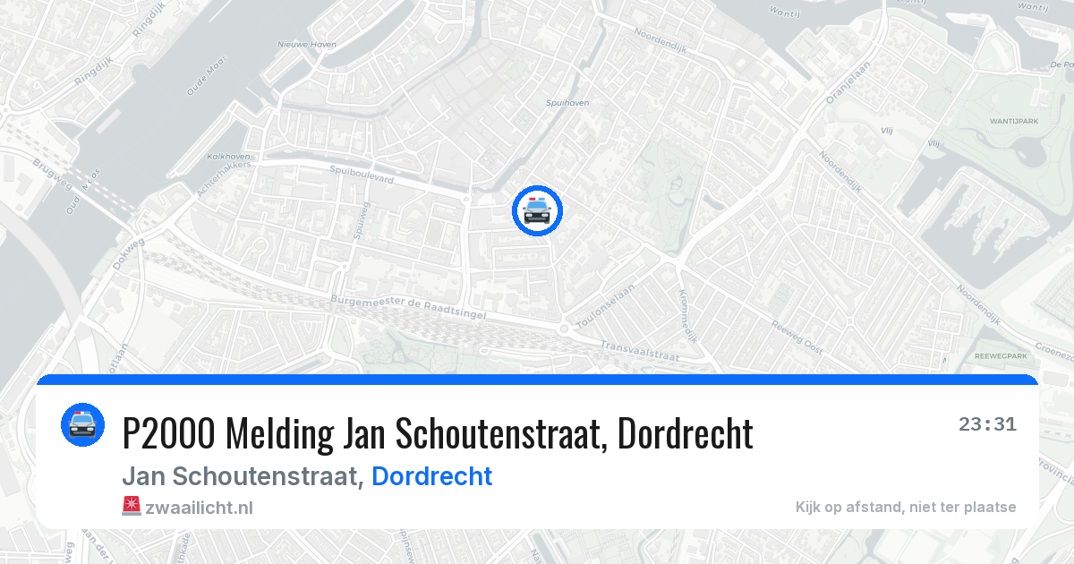 P2000 Melding Jan Schoutenstraat, Dordrecht — 11 jul 2026