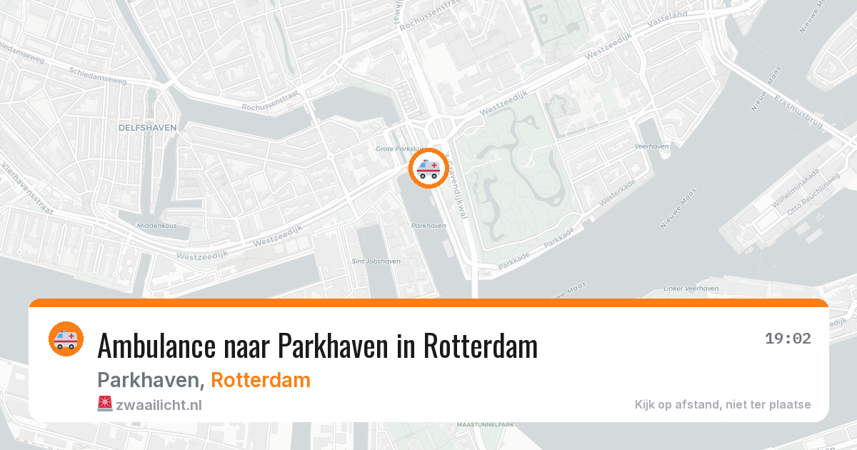 Ambulance naar Parkhaven in Rotterdam — 16 jun 2026